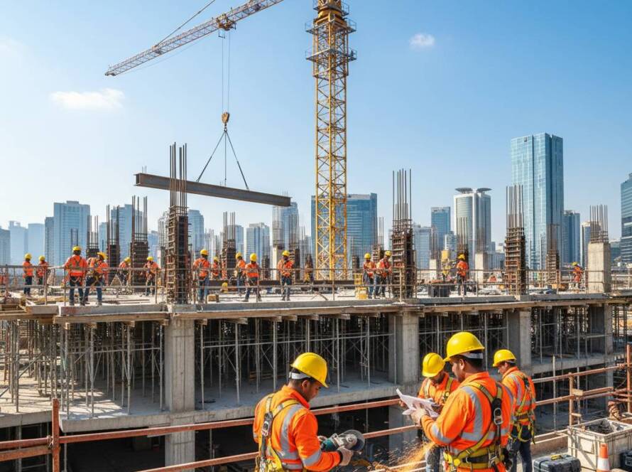 Structural repairs for buildings restoring damaged RCC concrete and strengthening weakened building structures